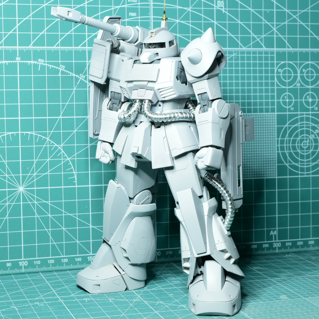 ザク 仮組み 切削マット 制作工程